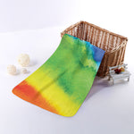 Watercolor Rainbow LGBT Pride Print Towel