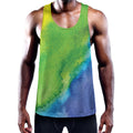 Watercolor Rainbow LGBT Pride Print Men's Workout Tank Top