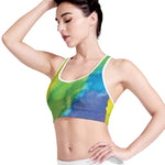 Watercolor Rainbow LGBT Pride Print Women's Sports Bra