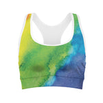 Watercolor Rainbow LGBT Pride Print Women's Sports Bra