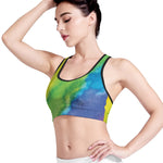 Watercolor Rainbow LGBT Pride Print Women's Sports Bra