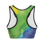 Watercolor Rainbow LGBT Pride Print Women's Sports Bra