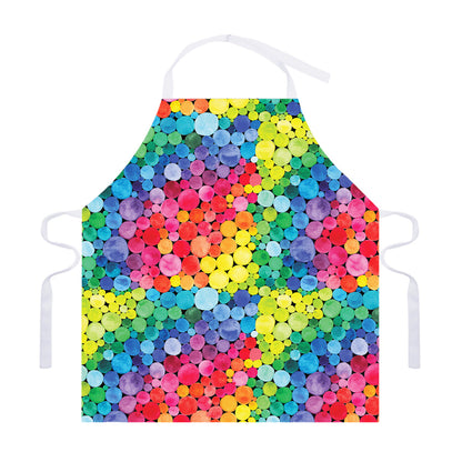 Watercolor Rainbow Pattern Print Adjustable Apron