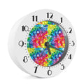 Watercolor Rainbow Pattern Print Alarm Clock