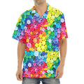 Watercolor Rainbow Pattern Print Aloha Shirt