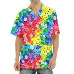 Watercolor Rainbow Pattern Print Aloha Shirt
