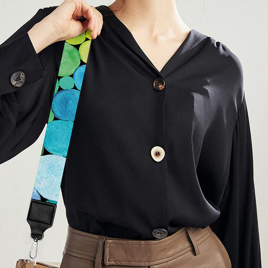 Watercolor Rainbow Pattern Print Bag Strap