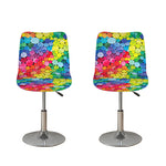 Watercolor Rainbow Pattern Print Bar Stool Covers