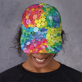 Watercolor Rainbow Pattern Print Baseball Cap