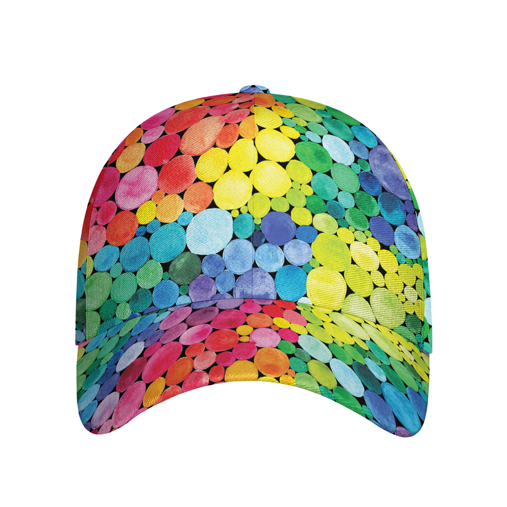 Watercolor Rainbow Pattern Print Baseball Cap