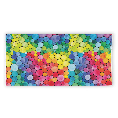 Watercolor Rainbow Pattern Print Beach Towel