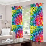 Watercolor Rainbow Pattern Print Blackout Grommet Curtains