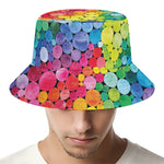 Watercolor Rainbow Pattern Print Bucket Hat