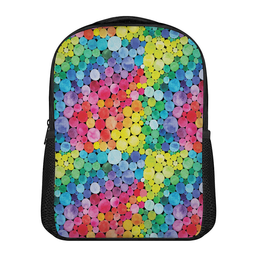 Watercolor Rainbow Pattern Print Casual Backpack