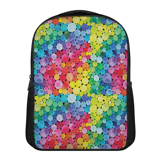 Watercolor Rainbow Pattern Print Casual Backpack