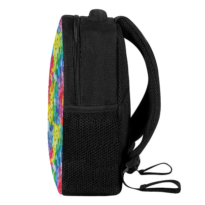 Watercolor Rainbow Pattern Print Casual Backpack
