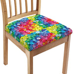 Watercolor Rainbow Pattern Print Chair Cushion Cover