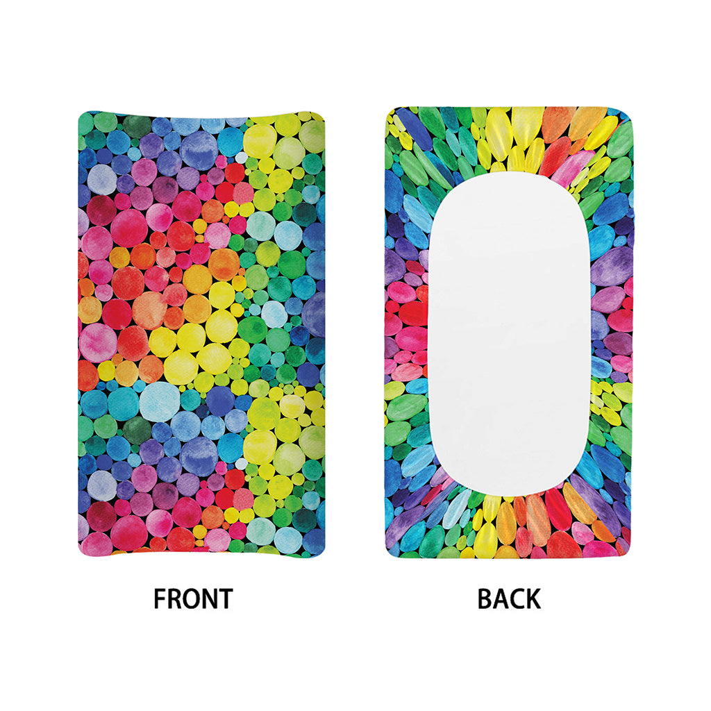 Watercolor Rainbow Pattern Print Changing Pad Cover