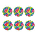Watercolor Rainbow Pattern Print Coaster Set