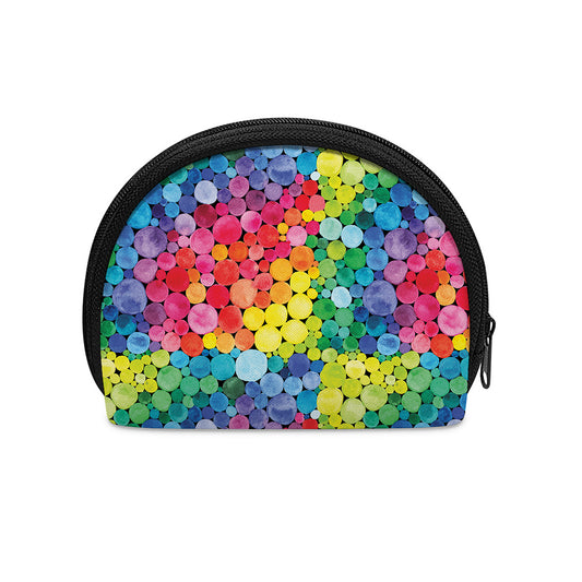 Watercolor Rainbow Pattern Print Coin Purse