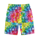 Watercolor Rainbow Pattern Print Cotton Shorts