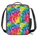 Watercolor Rainbow Pattern Print Crossbody Lunch Bag