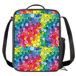 Watercolor Rainbow Pattern Print Crossbody Lunch Bag