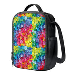 Watercolor Rainbow Pattern Print Crossbody Lunch Bag