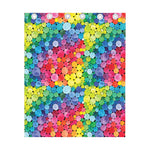 Watercolor Rainbow Pattern Print Curtain