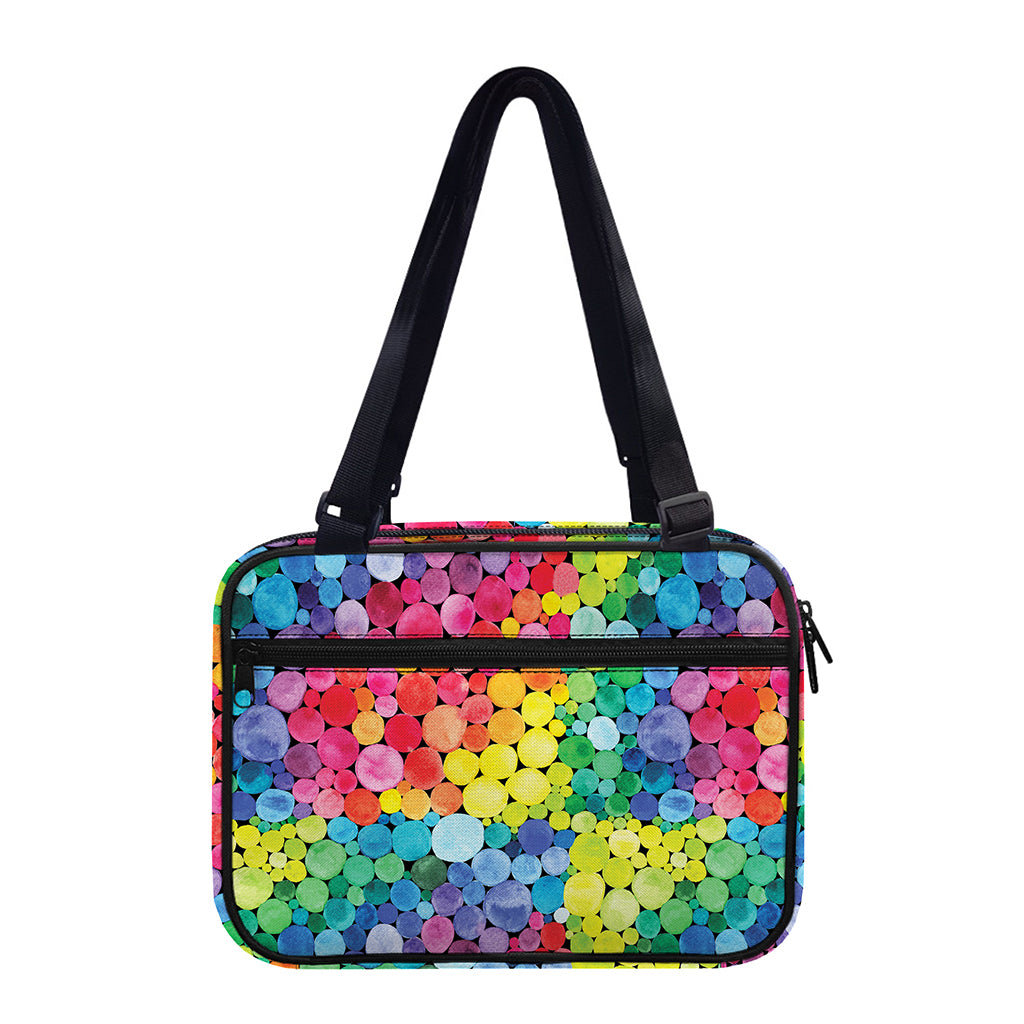 Watercolor Rainbow Pattern Print Double Strap Bible Bag