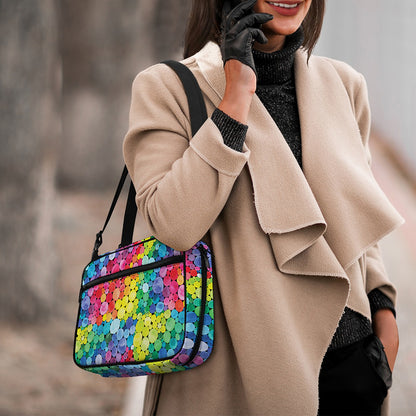 Watercolor Rainbow Pattern Print Double Strap Bible Bag