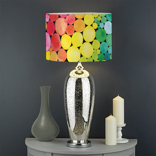 Watercolor Rainbow Pattern Print Drum Lamp Shade