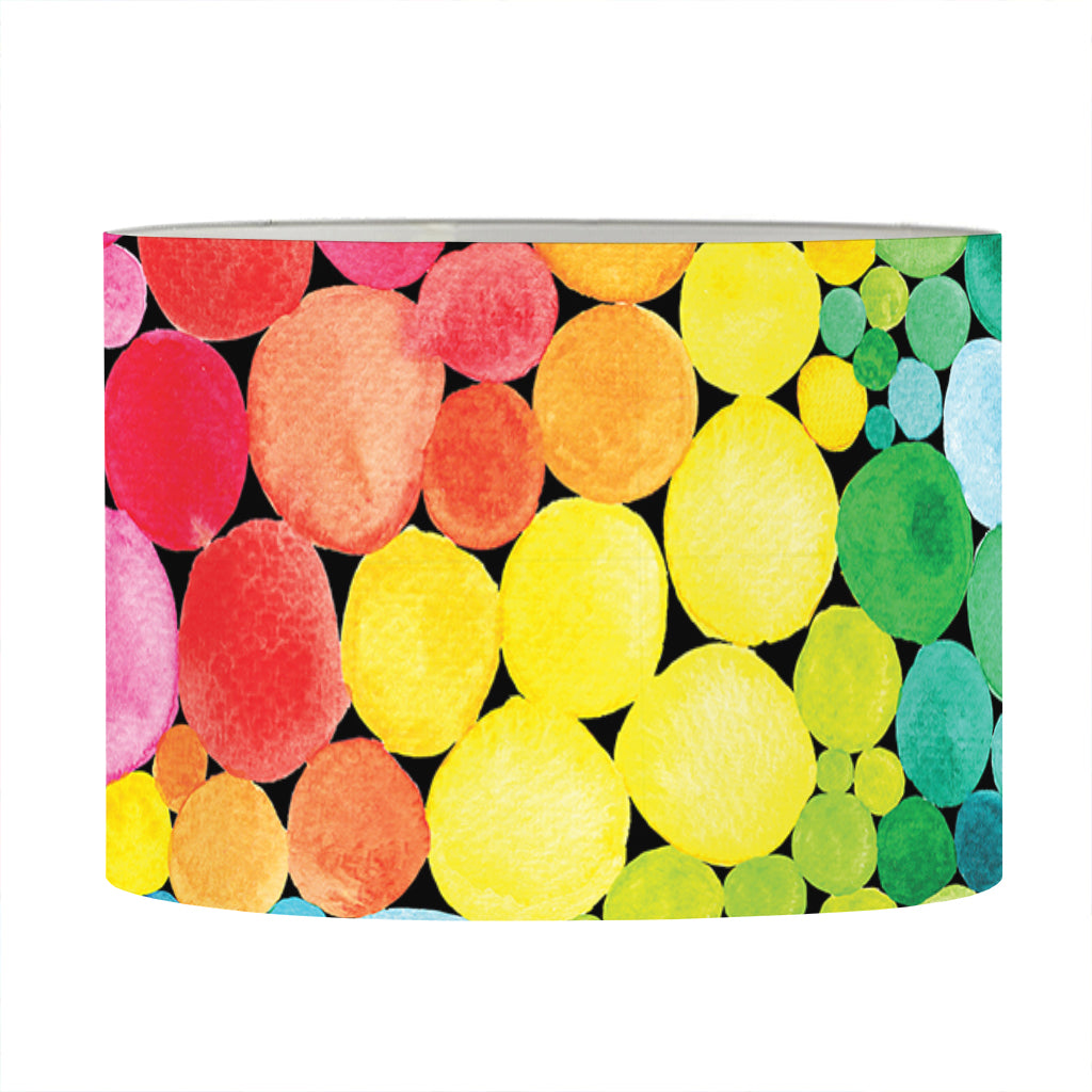 Watercolor Rainbow Pattern Print Drum Lamp Shade