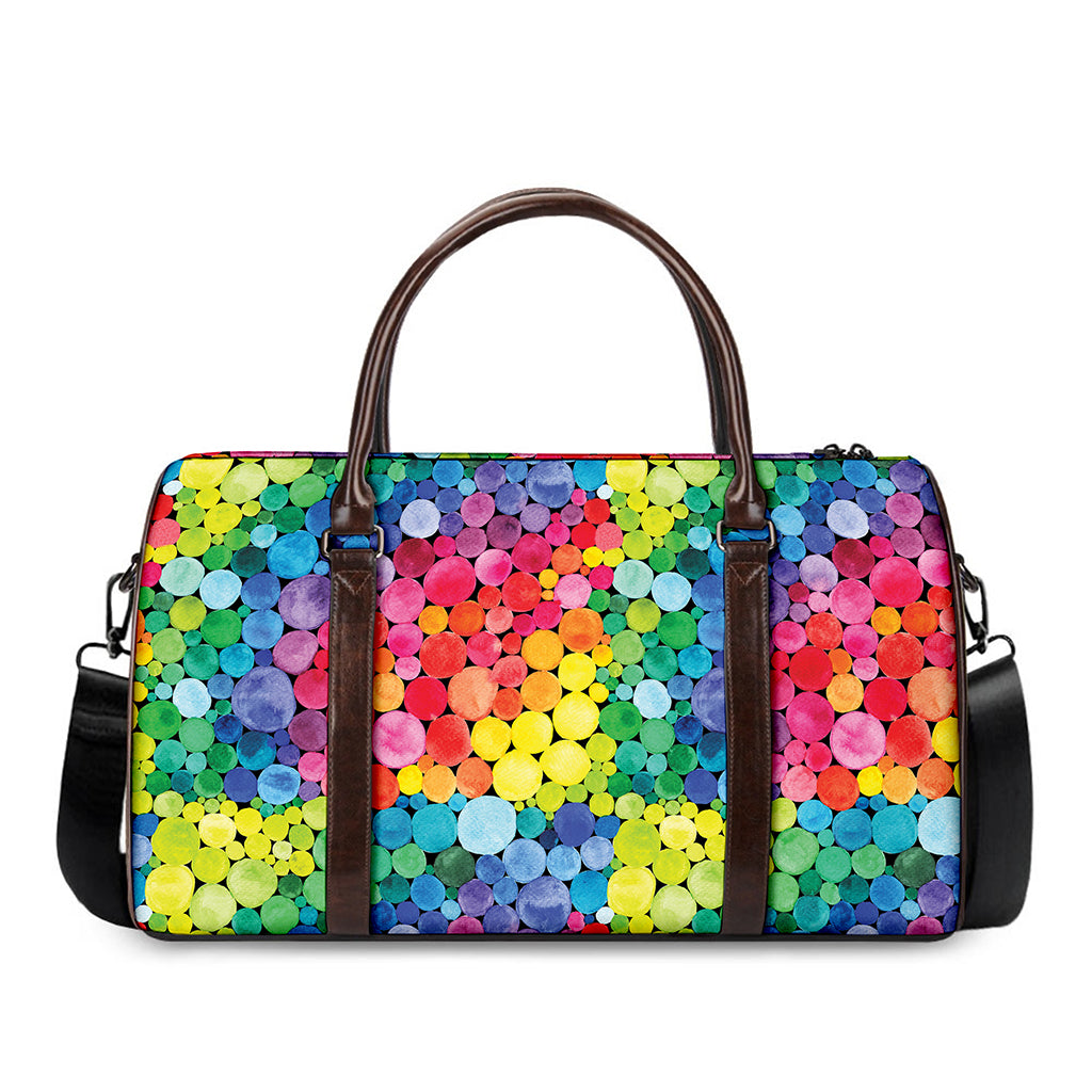 Watercolor Rainbow Pattern Print Duffle Bag