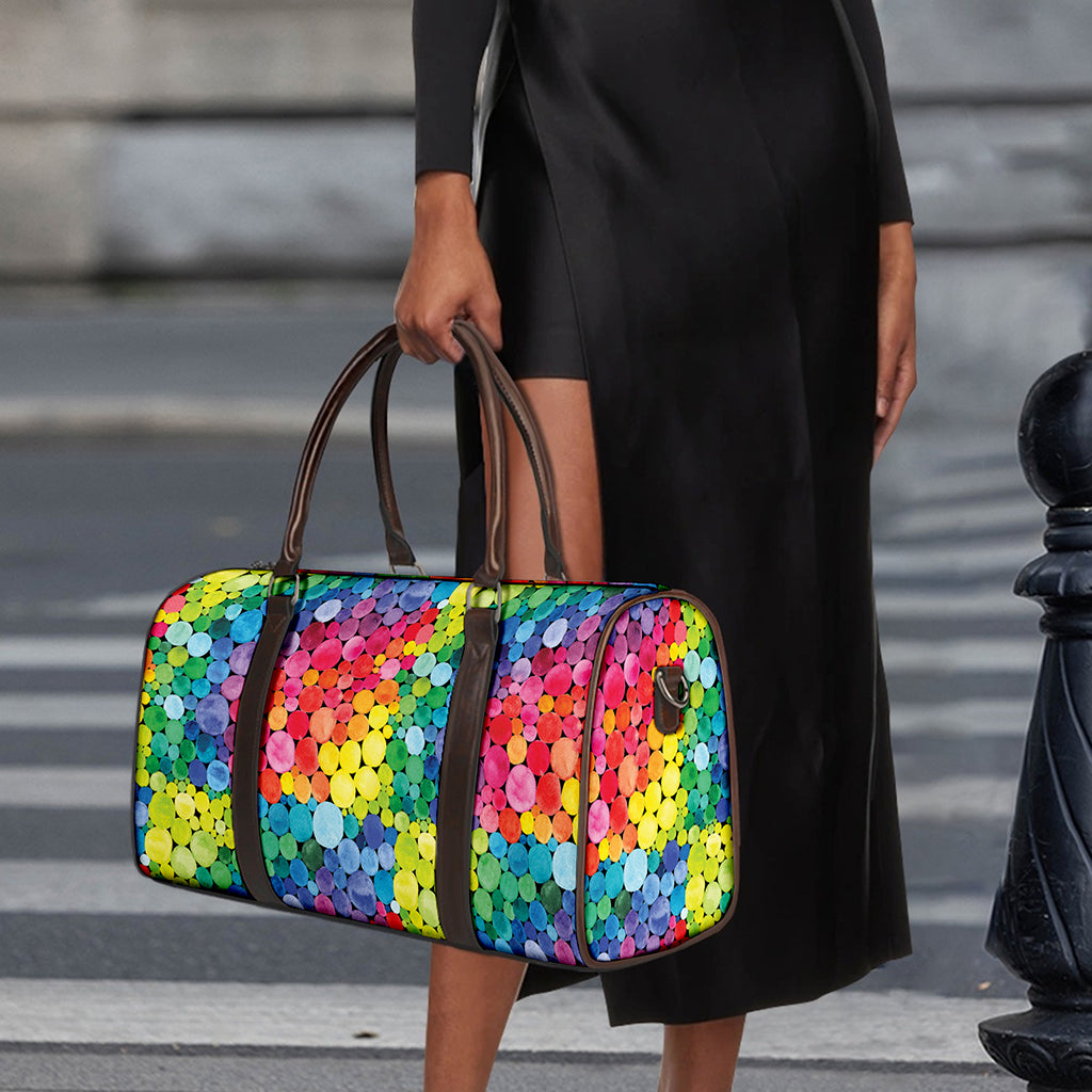 Watercolor Rainbow Pattern Print Duffle Bag