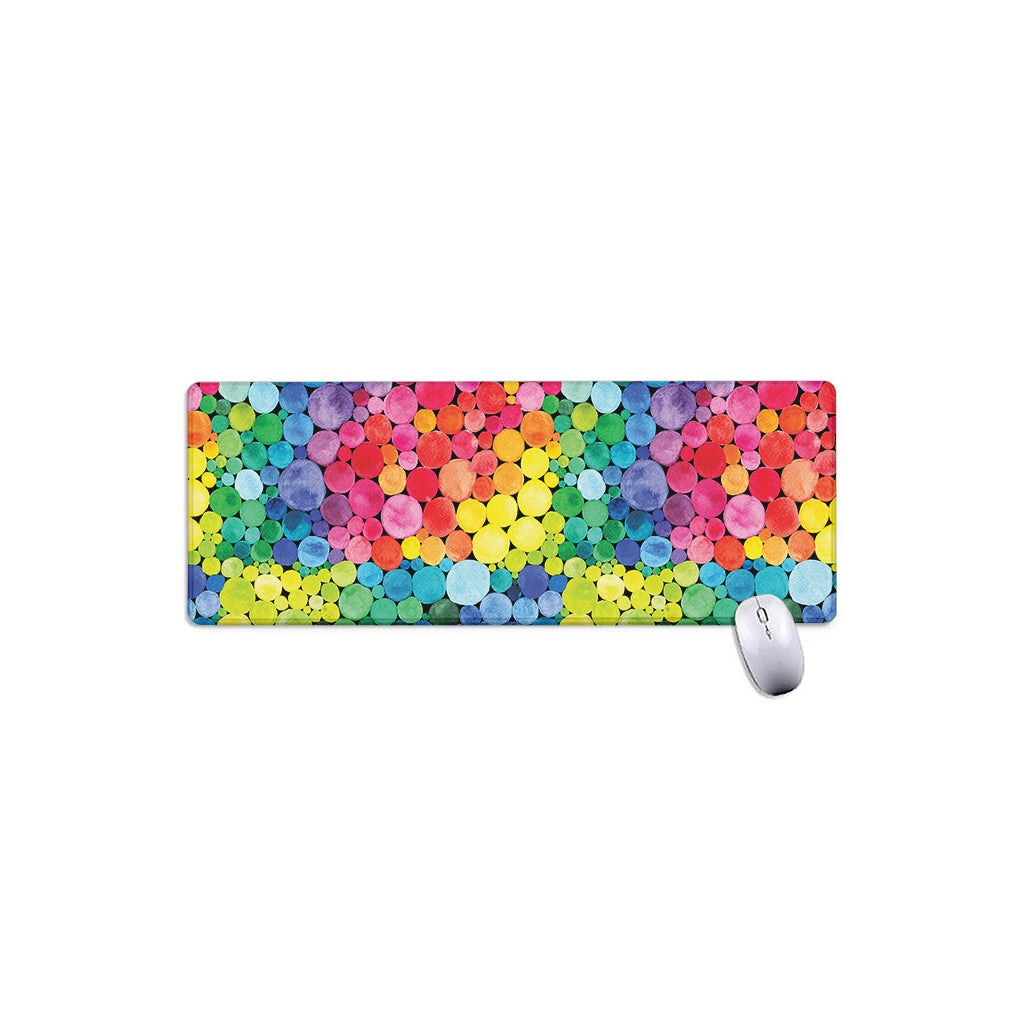 Watercolor Rainbow Pattern Print Extended Mouse Pad