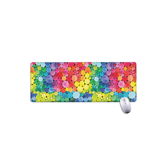 Watercolor Rainbow Pattern Print Extended Mouse Pad