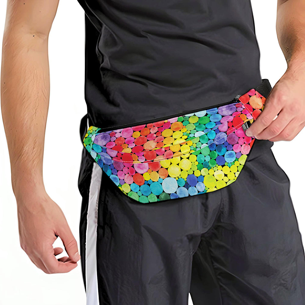 Watercolor Rainbow Pattern Print Fanny Pack
