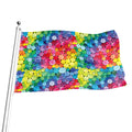 Watercolor Rainbow Pattern Print Flag