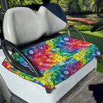 Watercolor Rainbow Pattern Print Golf Cart Seat Cover