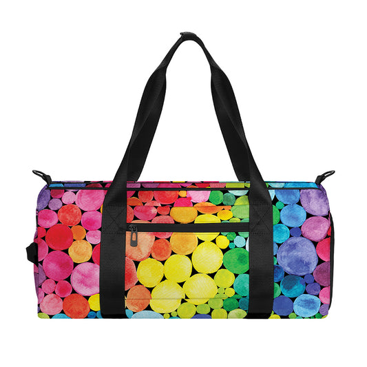 Watercolor Rainbow Pattern Print Gym Bag