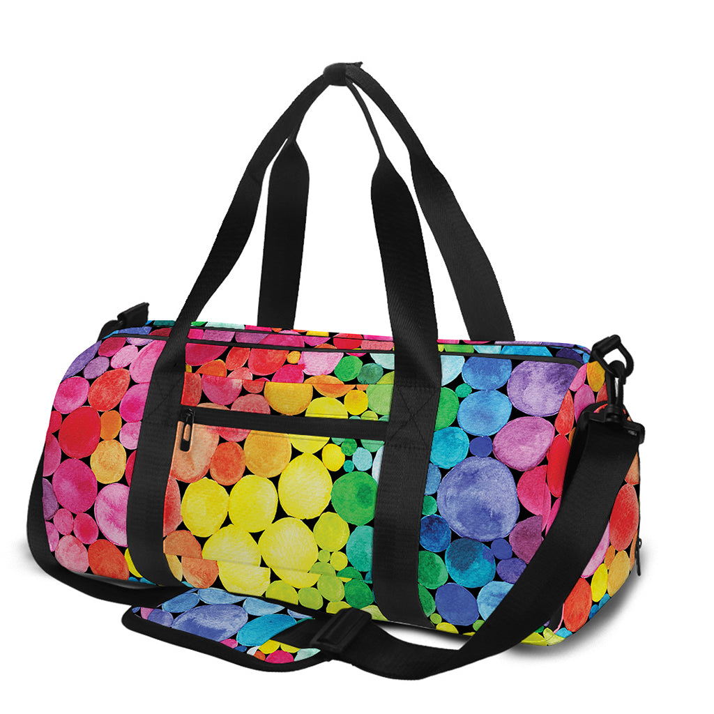 Watercolor Rainbow Pattern Print Gym Bag