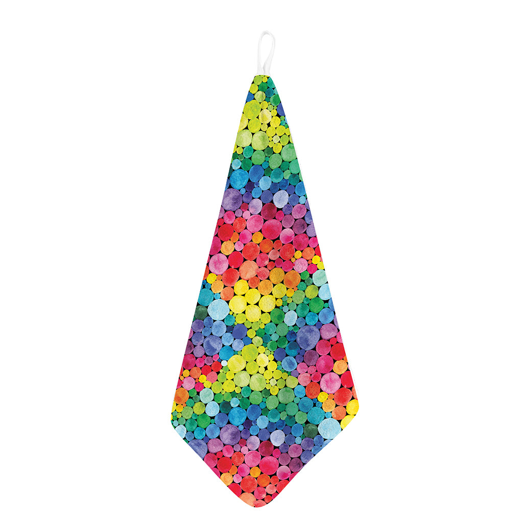 Watercolor Rainbow Pattern Print Hand Towel