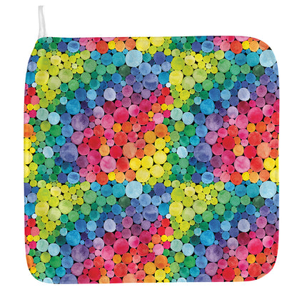 Watercolor Rainbow Pattern Print Hand Towel