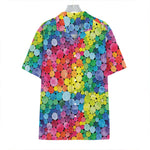 Watercolor Rainbow Pattern Print Hawaiian Shirt