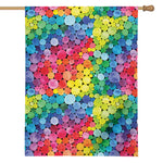 Watercolor Rainbow Pattern Print House Flag