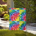 Watercolor Rainbow Pattern Print House Flag
