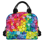 Watercolor Rainbow Pattern Print Insulated Lunch Bag
