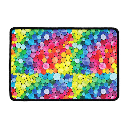 Watercolor Rainbow Pattern Print Kitchen Mat