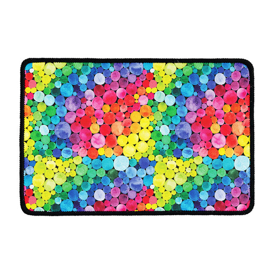 Watercolor Rainbow Pattern Print Kitchen Mat